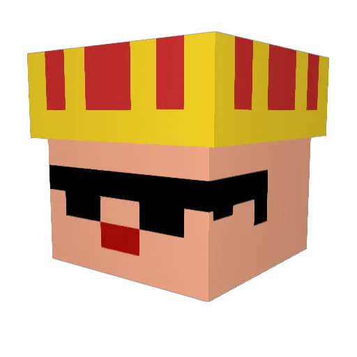 MtL10 Minecraft avatar head, 3D render