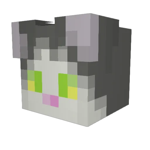 MtTAKAO Minecraft avatar head, 3D render