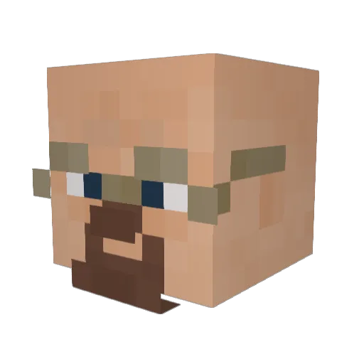 MtZeid Minecraft avatar head, 3D render