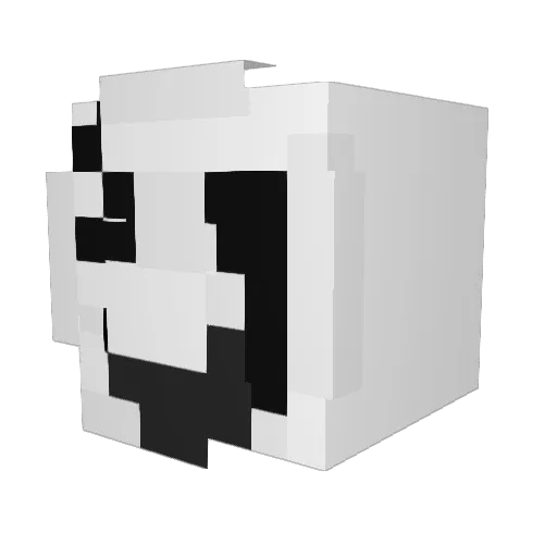 Mt_R Minecraft avatar head, 3D render