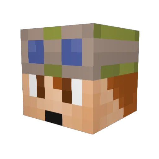Mtfbay Minecraft avatar head, 3D render