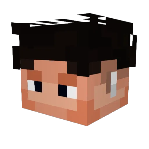 MthTs Minecraft avatar head, 3D render
