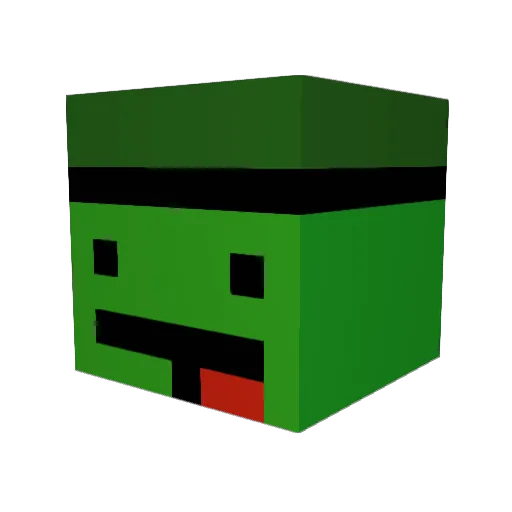MtnDewIsGood Minecraft avatar head, 3D render
