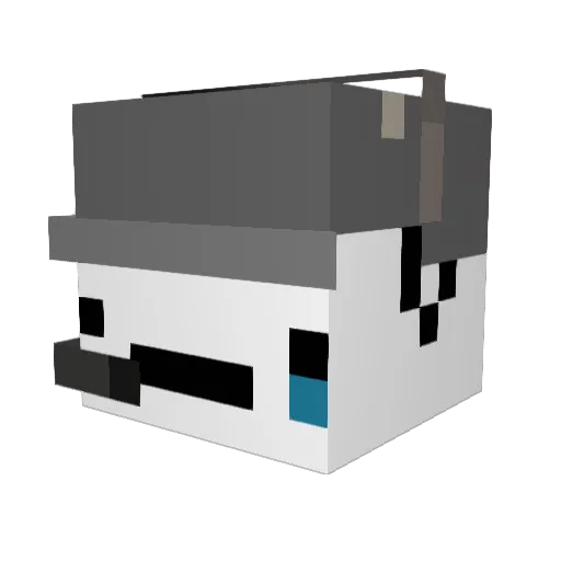 Mtot_Mtot Minecraft avatar head, 3D render