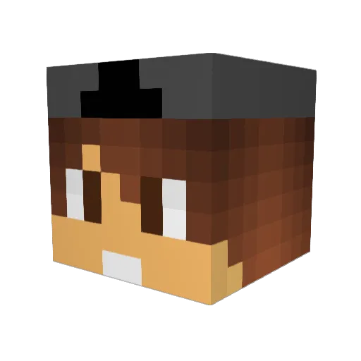 Mtoutouille Minecraft avatar head, 3D render