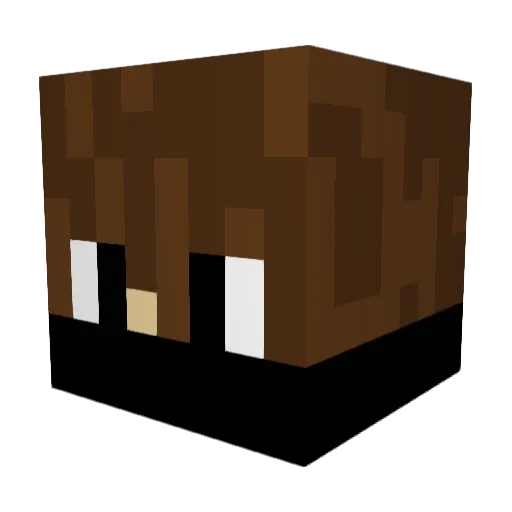 Mtrake Minecraft avatar head, 3D render