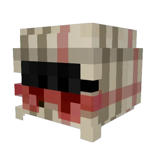 Mtslim Minecraft avatar head, 3D render