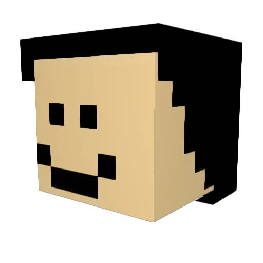 MttTaha Minecraft avatar head, 3D render