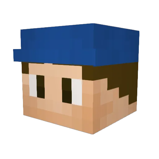Mtvision Minecraft avatar head, 3D render