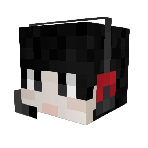 Mtyphoon Minecraft avatar head, 3D render
