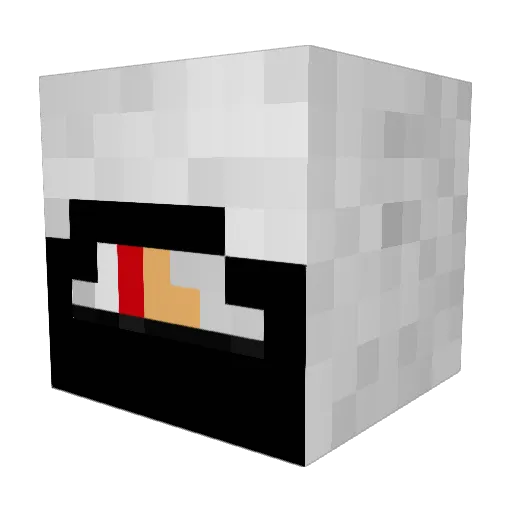 MtzEzio Minecraft avatar head, 3D render