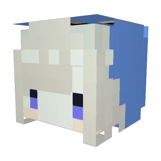 Mu0228 Minecraft avatar head, 3D render