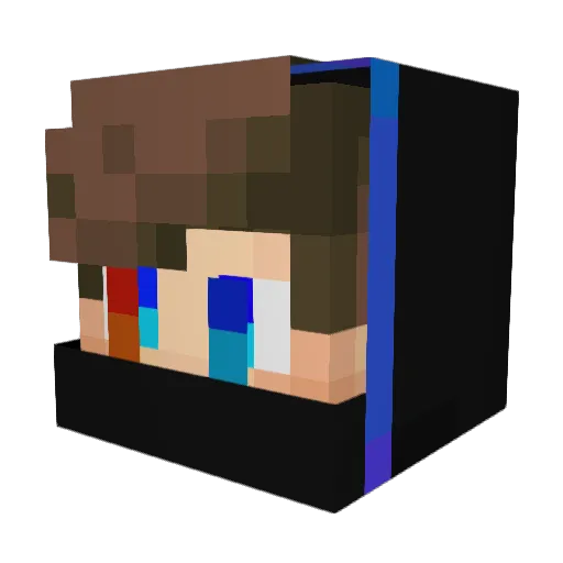 Mu29 Minecraft avatar head, 3D render