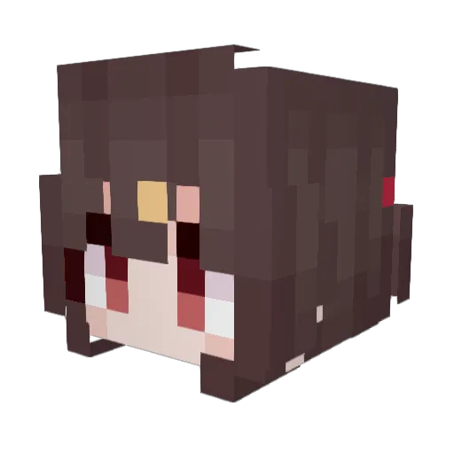 Mu2N Minecraft avatar head, 3D render