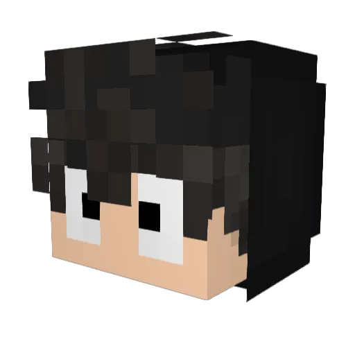 Mu2_Mu2 Minecraft avatar head, 3D render