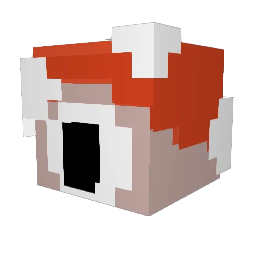 Mu2hr0om Minecraft avatar head, 3D render