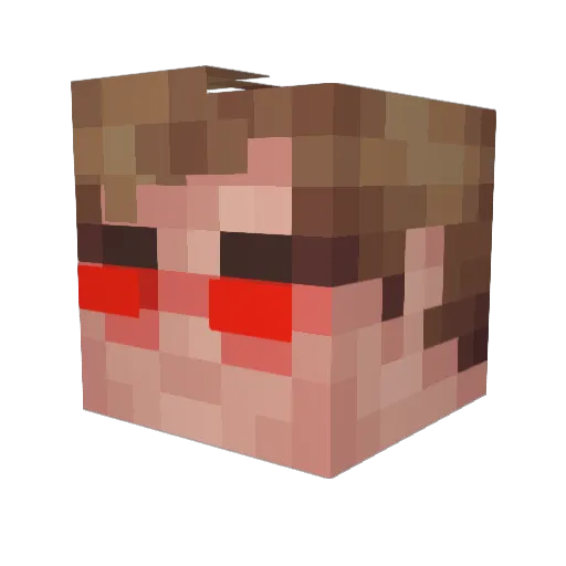 Mu3ath25 Minecraft avatar head, 3D render