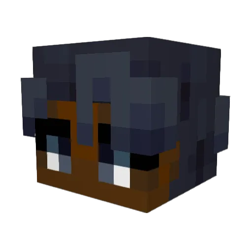 Mu5ky Minecraft avatar head, 3D render