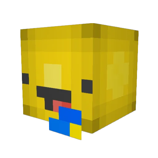 Mu7yoo Minecraft avatar head, 3D render