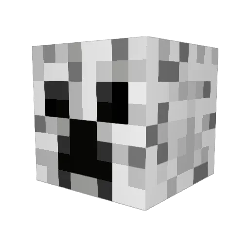 MuA_ Minecraft avatar head, 3D render