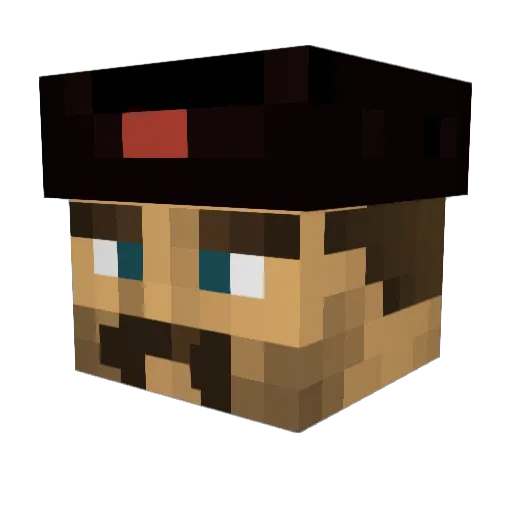 MuCNeR Minecraft avatar head, 3D render