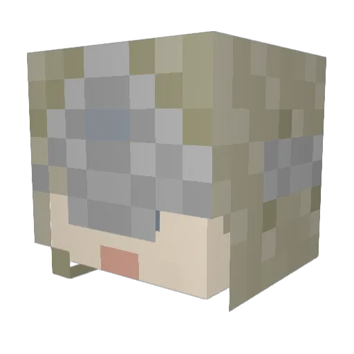MuCeffy Minecraft avatar head, 3D render