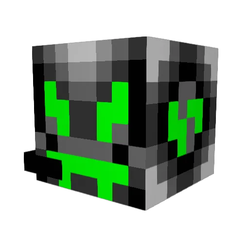MuFFiN7D Minecraft avatar head, 3D render