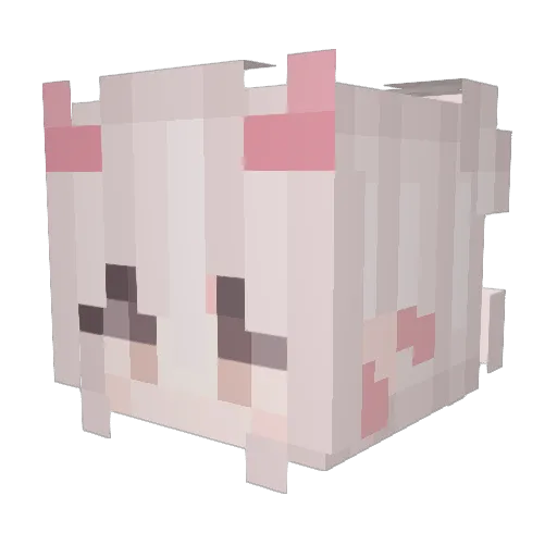 MuFeng62 Minecraft avatar head, 3D render