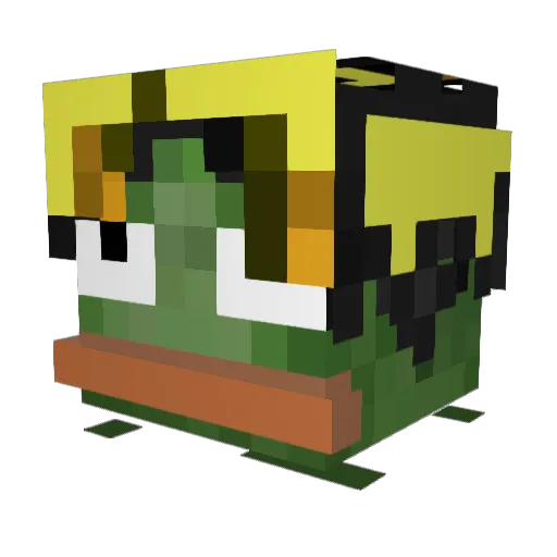 MuFna2 Minecraft avatar head, 3D render