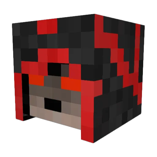 MuFort Minecraft avatar head, 3D render