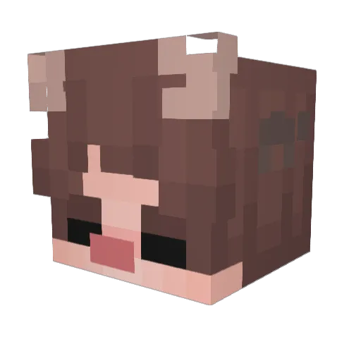 MuIIIyTKa_ Minecraft avatar head, 3D render