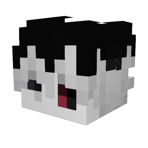 MuQing_MC Minecraft avatar head, 3D render