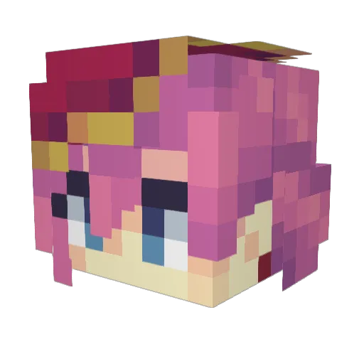 MuRan114514 Minecraft avatar head, 3D render