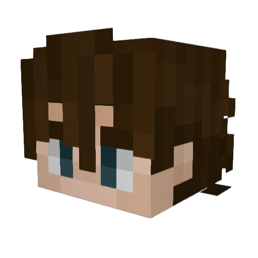 MuSiPa Minecraft avatar head, 3D render