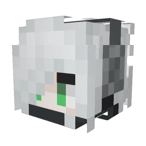 MuSilian Minecraft avatar head, 3D render
