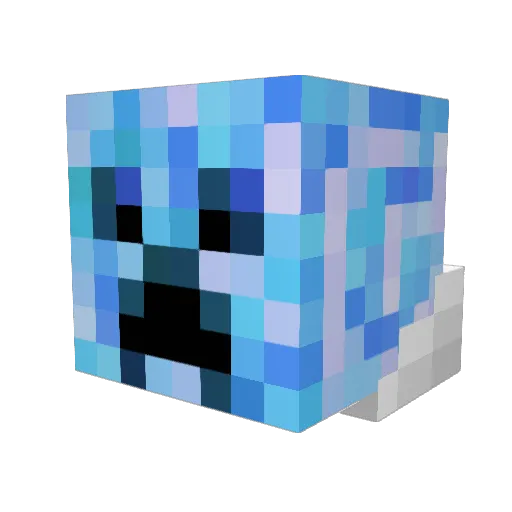 MuSzKa Minecraft avatar head, 3D render