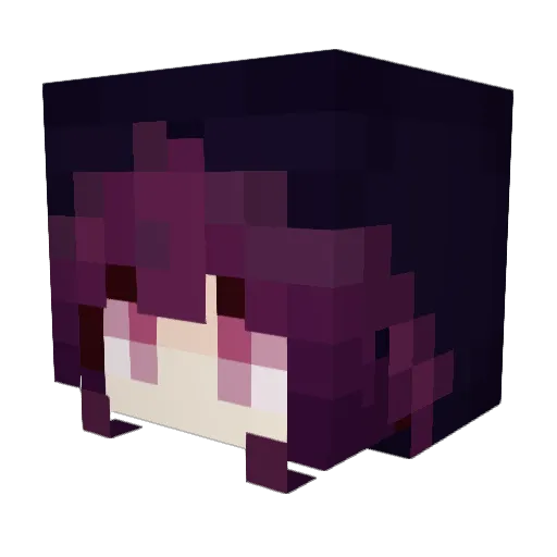 MuXueeee Minecraft avatar head, 3D render