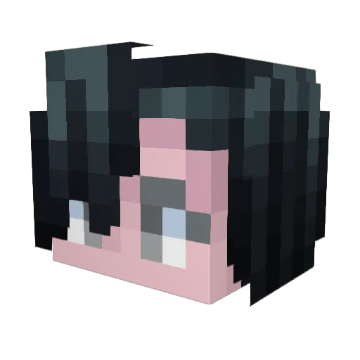 MuYunKM Minecraft avatar head, 3D render