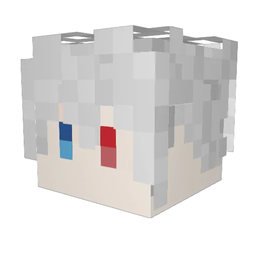 Mu_Bai506 Minecraft avatar head, 3D render