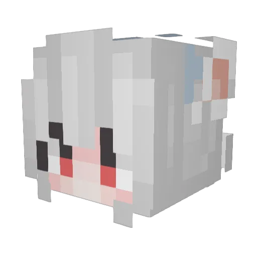 Mu_Ning_ Minecraft avatar head, 3D render