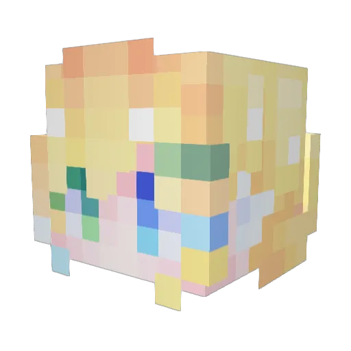 Mu_Xin_ Minecraft avatar head, 3D render