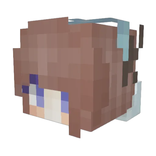 Mu_Yumi Minecraft avatar head, 3D render