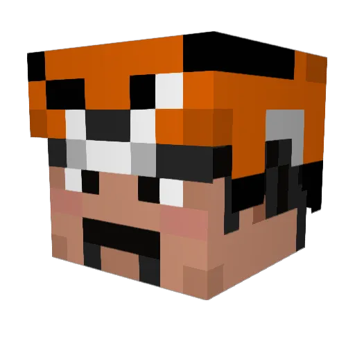 Mu__11 Minecraft avatar head, 3D render
