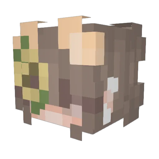 Mu_yans Minecraft avatar head, 3D render