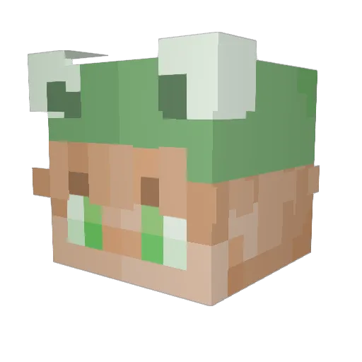 MuaChiOuO Minecraft avatar head, 3D render