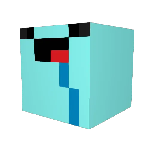 Muaias Minecraft avatar head, 3D render
