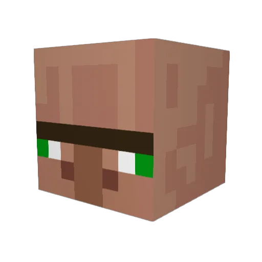 Muankhak Minecraft avatar head, 3D render