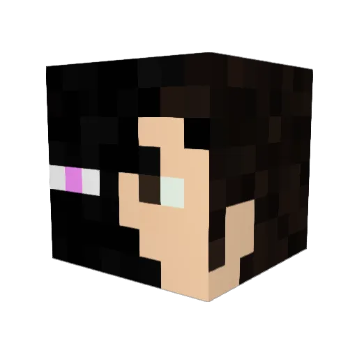 Muaxh03 Minecraft avatar head, 3D render