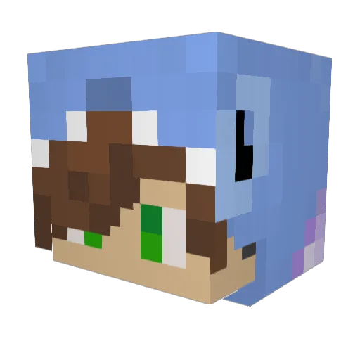 MubMub20 Minecraft avatar head, 3D render