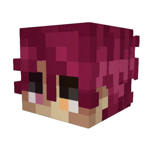 Mubrej Minecraft avatar head, 3D render
